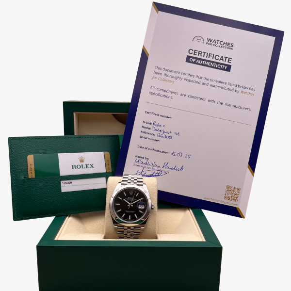 Rolex Datejust 41 Black Dial Jubilee - Ref.: 126300 - Box + Papers – Bild 9