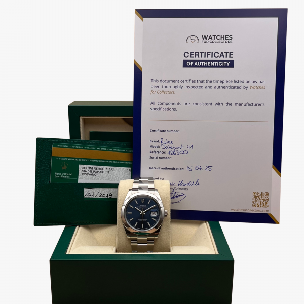 Rolex Datejust 41 Blue Dial - Ref.: 126300 - Box + Papers – Bild 9