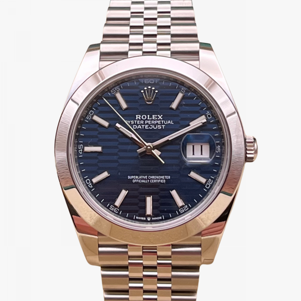 Rolex Datejust 41 Blue Motif Dial - Ref.: 126300 - Box + Papers – Bild 6