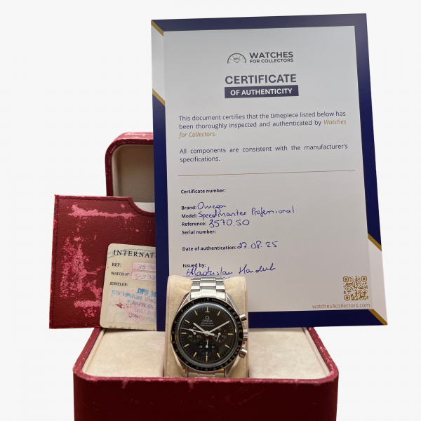 OMEGA Speedmaster Professional 3570.50 TRITIUM PATINA - 1998 - Box+Card – Bild 8